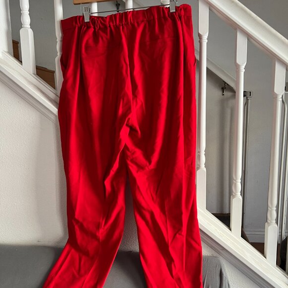 BANANA REPUBLIC Hayden Pull-On Tapered Fit Soft Ankle Pants Women's Size 12 Red - Picture 3 of 3